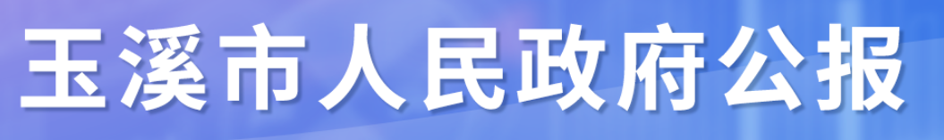 玉溪市人民政府公报